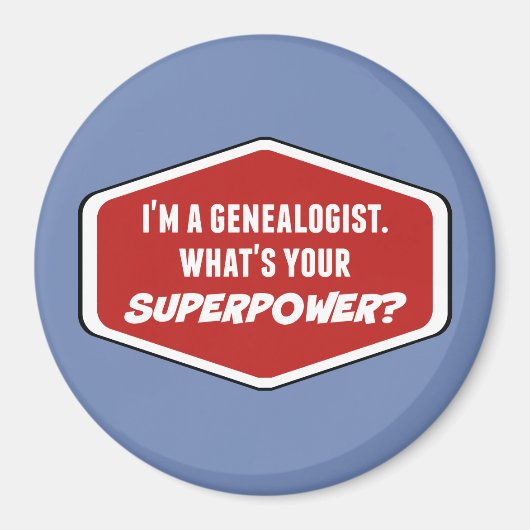 Genealogist Superpower Magnet Magneet (Voorkant)