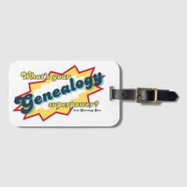 Genealogy Superpower Bagagelabel