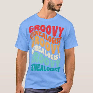 Genealoog  Retro 60s 70s 80s Vibes T-shirt