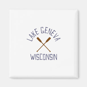 Geneef Meer Wisconsin Buiten Activiteiten Vintage Magneet