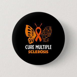 Genees Multiple Sclerose Bewustzijn Vlinder Ms Awa Ronde Button 5,7 Cm