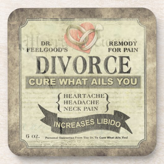 Genees Wat U Mankeert - Scheiding Humor  Bier Onderzetter (Voorkant)