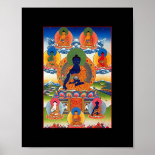 Geneesheer Boeddha Tibetaanse Boeddhistische Kunst Poster