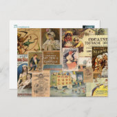 geneeskrachtige collage briefkaart (Voorkant / Achterkant)