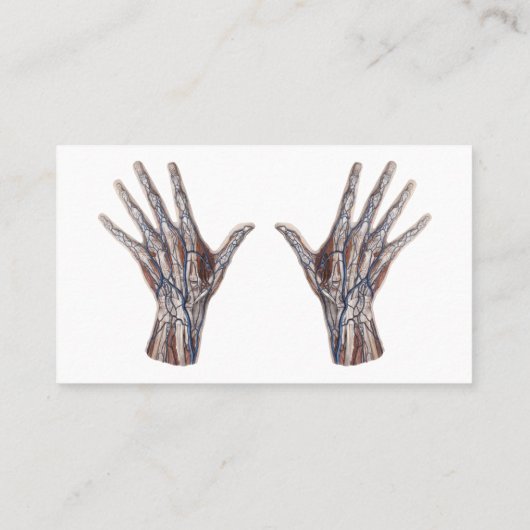  geneeskunde, menselijke anatomiehandschoenen visitekaartje (Achterkant)