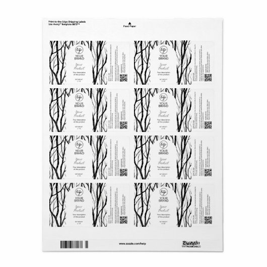 Geneesmiddel Kruidenthee Labels (Full Sheet)