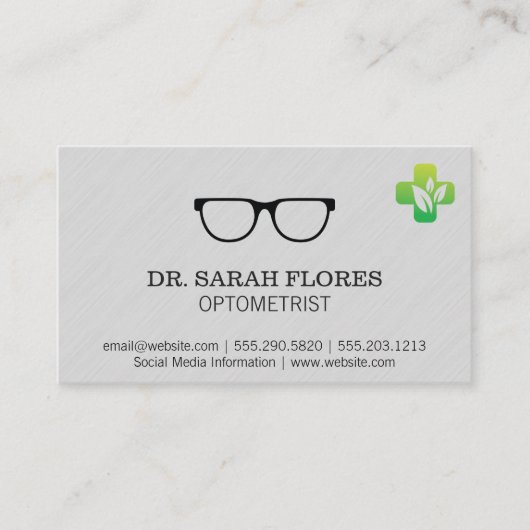 Geneesmiddel Logo | Bril Visitekaartje (Voorkant)