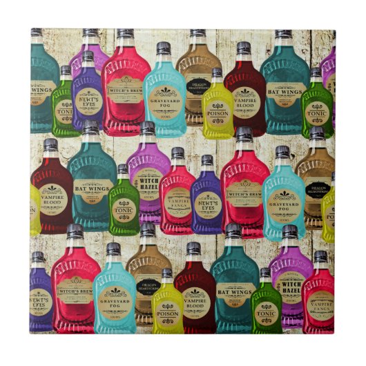 Geneesmiddel Man Magische Potie Apothecaire Tonic  Tegeltje (Voorkant)