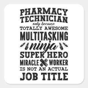 Geneesmiddel op medisch gebied vierkante sticker