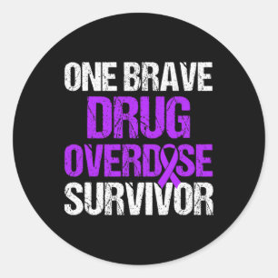 Geneesmiddel Overdosis Bewustzijn Warrior Survivor Ronde Sticker