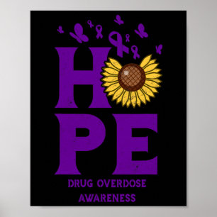 Geneesmiddel Overdosis Paarse Hoop Zonnebloem Awa Poster
