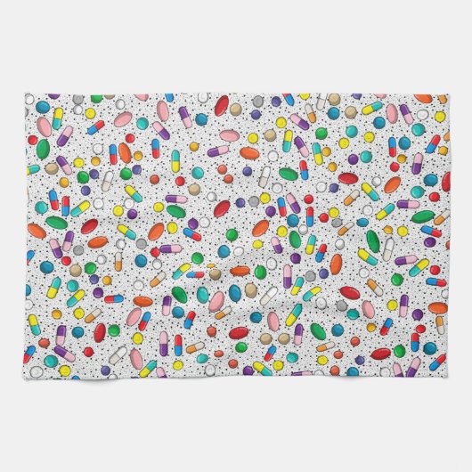 Geneesmiddel verpleegkundige Pharmacy Doctor Pill  Theedoek (Horizontaal)