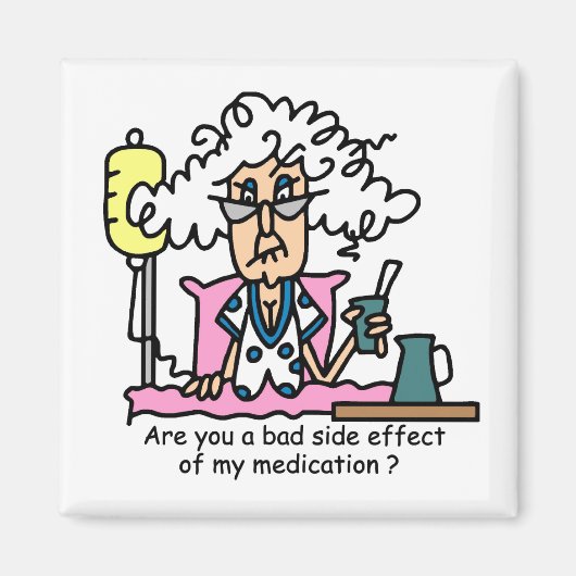 Geneesmiddelbijwerking Humor Magneet (Voorkant)