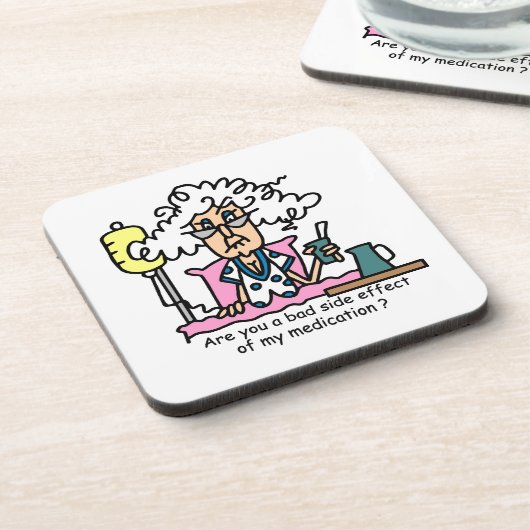 Geneesmiddelbijwerking Humor Onderzetter (Linkerzijde)