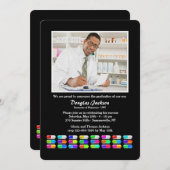 Geneesmiddelen Foto Afstuderen Uitnodiging (Voorkant / Achterkant)