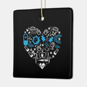 Geneesmiddelen - hart van medische apparatuur keramisch ornament (Links)
