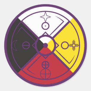 Geneesmiddelenwiel: Sacred Hoop Ronde Sticker