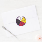 Geneesmiddelenwiel: Sacred Hoop Ronde Sticker (Envelop)