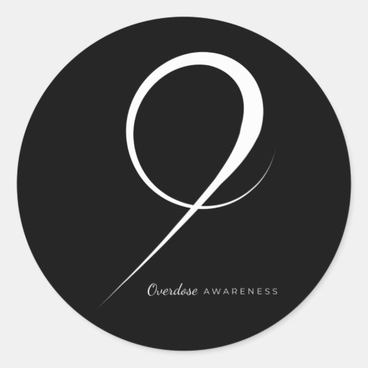 Geneesmiddeloverdosering Ronde Sticker (Voorkant)