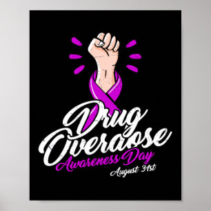 Geneesmiddeloverdosis Awareness Dag Augustus 31 Pa Poster