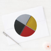 Geneesmiddelwiel Ronde Sticker (Envelop)