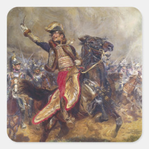 Generaal Antoine-Charles-Louis Lasalle 1912 Vierkante Sticker