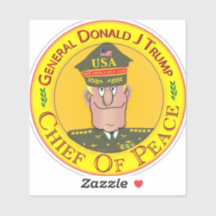 Generaal Donald J Trump op maat gesneden vinyl Sti Sticker