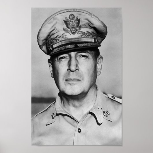 Generaal Douglas MacArthur Portrait Poster (Voorkant)