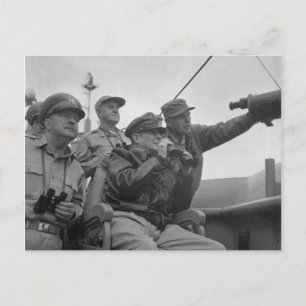Generaal Douglas MacArthur Shelling of Inchon Briefkaart