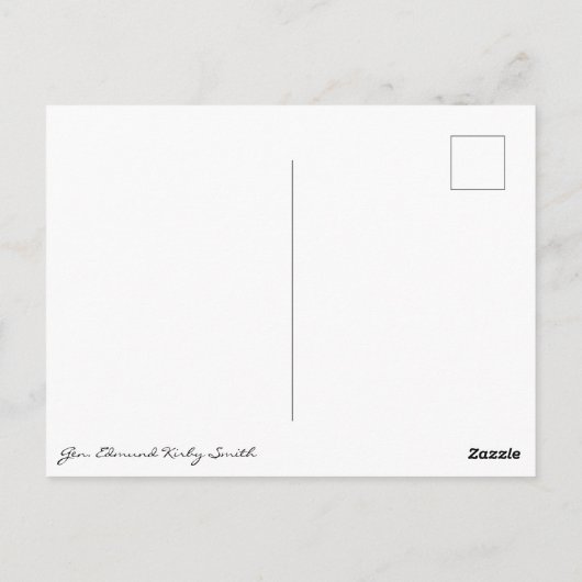 Generaal Edmund Kirby Smith Briefkaart (Achterkant)