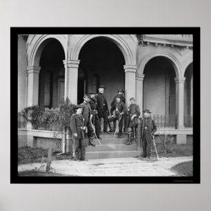Generaal Edwin Sumner & Personeel in Warrenton, VA Poster