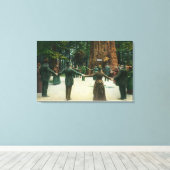 Generaal Fremont die de omtrek van een Canvas Afdruk (Insitu (Houten vloer))