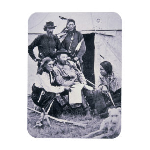 Generaal George A. Custer (1839-76) met zijn Indi Magneet