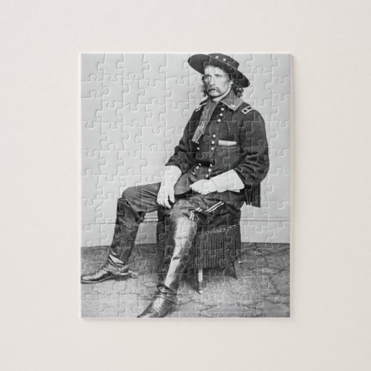 Generaal George A. Custer (foto van B/W) Legpuzzel (Verticaal)