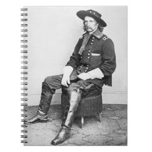 Generaal George A. Custer (foto van B/W) Notitieboek