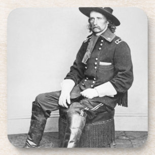 Generaal George A. Custer (foto van B/W) Onderzetter