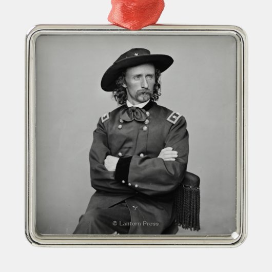 Generaal George Custer 1 Metalen Ornament (Voorkant)