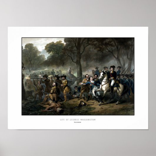Generaal George Washington in Battle Poster (Voorkant)