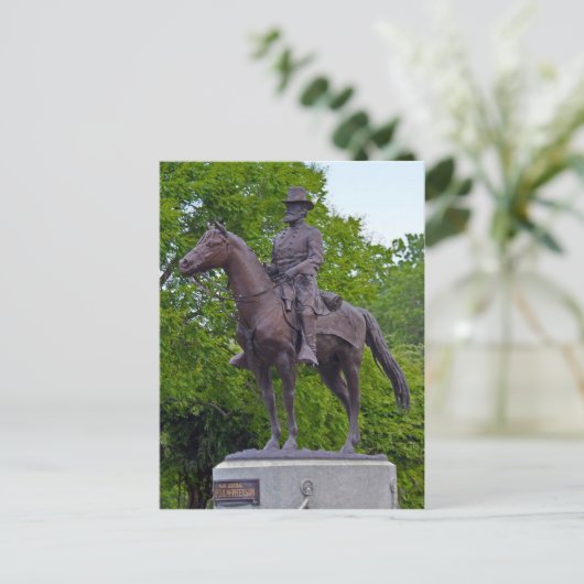 Generaal James B. McPherson Standbeeld Briefkaart (Staand voorkant)