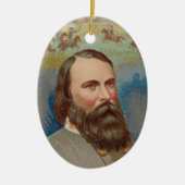 Generaal James Longstreet Keramisch Ornament (Voorkant)