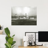 Generaal Lincoln Steamboot voor de kust van Massac Poster (Thuiskantoor)