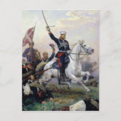 Generaal M.D. Skobelev in het Russisch-Turks Briefkaart (Voorkant)