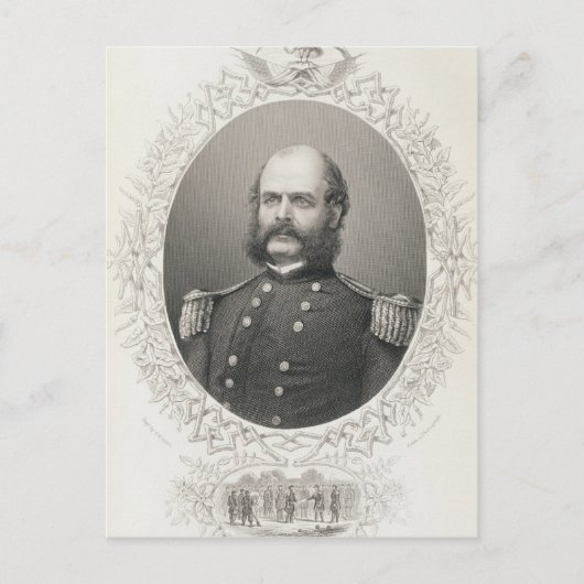 Generaal-majoor Ambrose Everett Burnside Briefkaart (Voorkant)