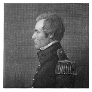 Generaal-majoor Edmund Pendleton Gaines (1777-1849 Tegeltje