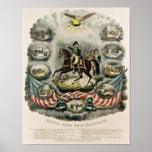 Generaal-majoor William Henry Harrison, c.1813 Poster