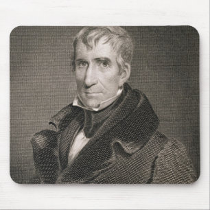 Generaal-majoor William Henry Harrison, gegraveerd Muismat