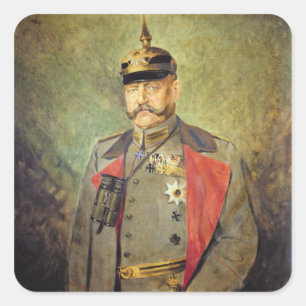 Generaal Paul von Hindenburg, c.1916 Vierkante Sticker