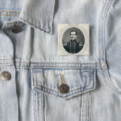 Generaal Pierre Gustave Toutant Beauregard Vierkante Button 5,1 Cm (In situ)
