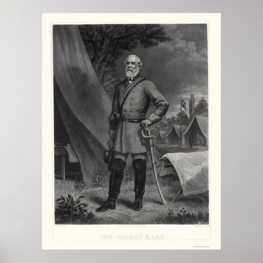 Generaal Robert E Lee 1867 Poster (Voorkant)