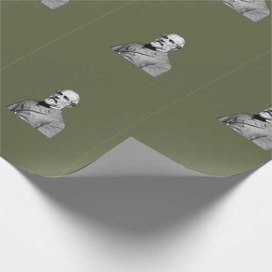 Generaal ⚔️🎩 Robert E. Lee Army Green Cadeaupapier (Hoek)
